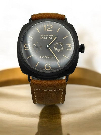 Panerai Radiomir Composite Marina Militare 8 Giorni L.E. Brown Dial Leather Strap (PAM00339)