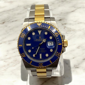 Rolex Submariner Date 40MM Blue Dial Yellow Gold and SS (116613LB)