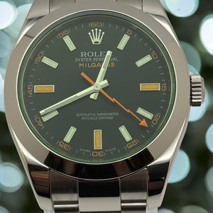 Rolex Oyster Perpetual Milgauss 40MM Green Dial Oyster Bracelet (116400GV)