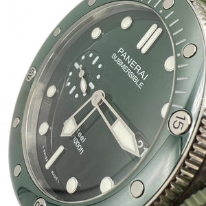 Panerai Submersible QuarantaQuattro Verde Smeraldo 44MM Green Dial Rubber Strap (PAM01287)