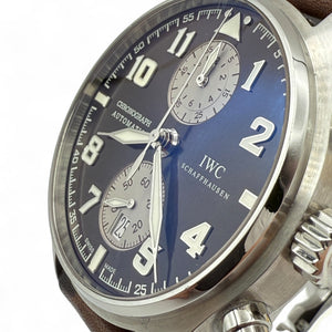 IWC Schaffhausen Pilot Spitfire Chronograph "Antoine de Saint-Exupery" 433MM Brown Dial Leather Strap (IW387806)