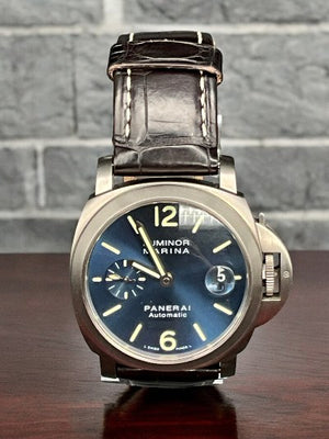 Panerai 40mm Luminor Marina Limited Edition Blue Dial Leather Strap (PAM00282)