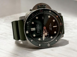 Panerai Submersible QuarantaQuattro Verde Smeraldo 44MM Green Dial Rubber Strap (PAM01287)