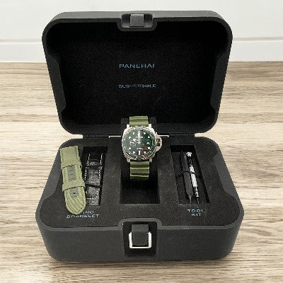 Panerai Submersible QuarantaQuattro Verde Smeraldo 44MM Green Dial Rubber Strap (PAM01287)