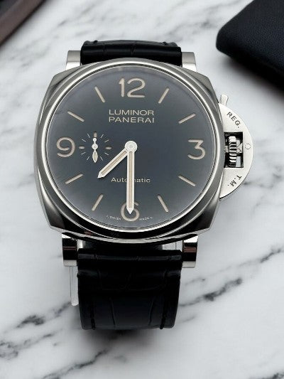 Panerai Luminor Due 45MM Black Dial Leather Strap (PAM00674)