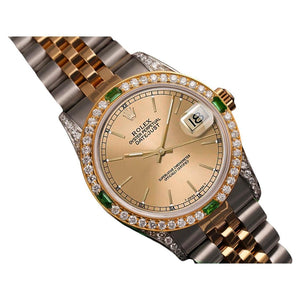 Rolex DateJust 31MM Champagne Diamond Dial and Bezel Jubilee Bracelet (68273) (N Serial Number)