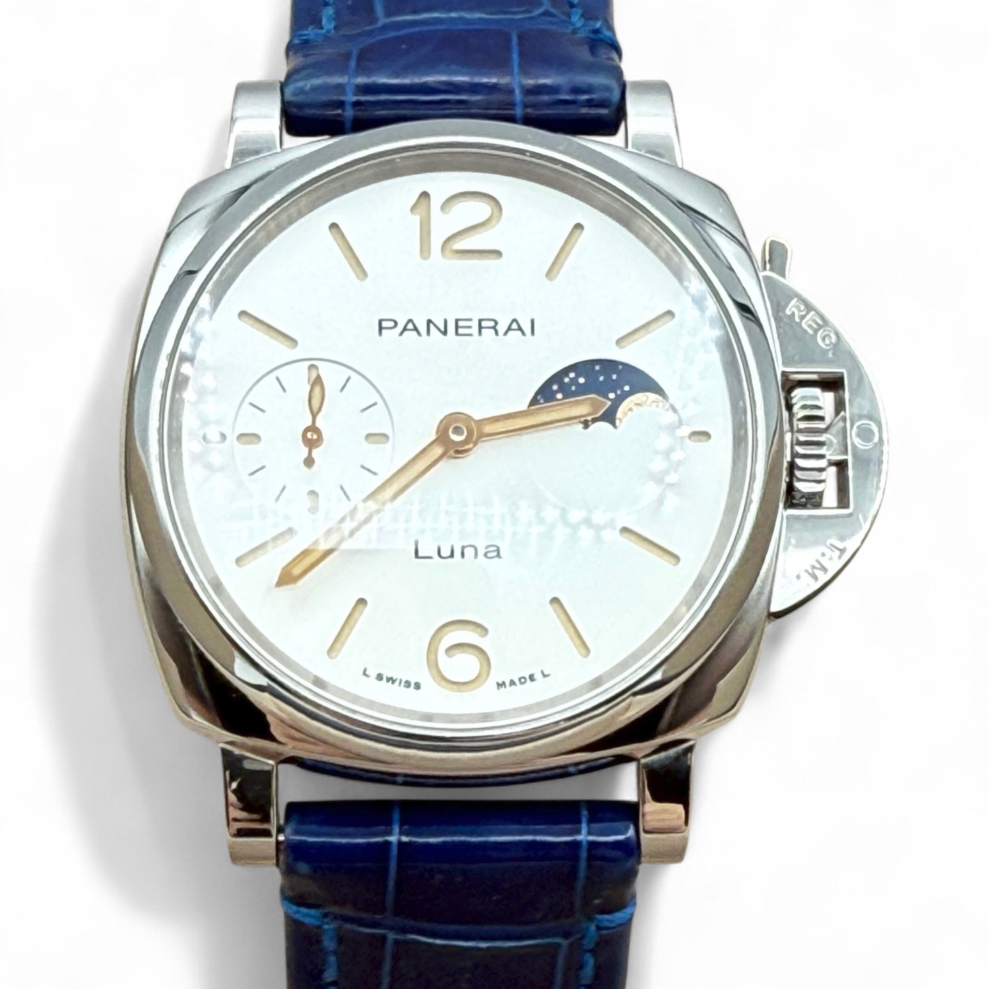 Panerai Luminor Due Luna 38MM White Dial Leather Strap (PAM01180)