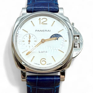 Panerai Luminor Due Luna 38MM White Dial Leather Strap (PAM01180)